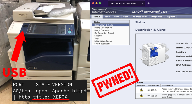 Inside Xerox WorkCentre: Two Unauthenticated RCEs